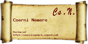 Cserni Nemere névjegykártya